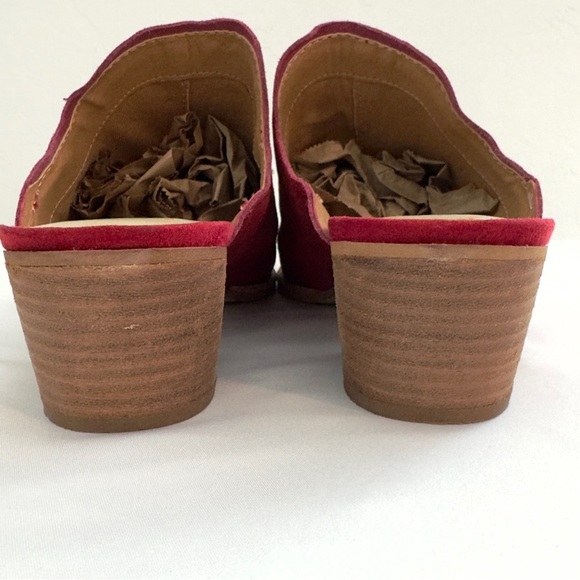 Dolce Vita Shanny Red Suede Leather Open Back Booties Sz 9 - Picture 5 of 12